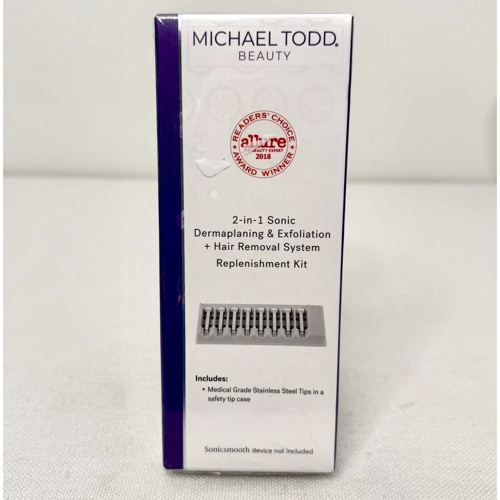 Michael Todd Beauty 2 In 1 Sonic Dermaplaning At Home Replenishment Kit New